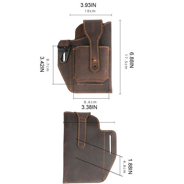waist bags d0ud first layer cowhide belt bag phone holder leather custom cover anti-lost with keychain coffee/ brown
waist bags d0ud first layer cowhide belt bag phone holder leather custom cover anti-lost with keychain coffee/ brown