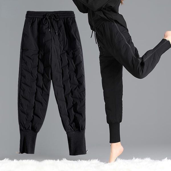 women's pants & capris women sweatpants winter thick down cotton female black high waist warm harem plus size casual trousers y227, Black;white
women's pants & capris women sweatpants winter thick down cotton female black high waist warm harem plus size casual trousers y227, Black;white