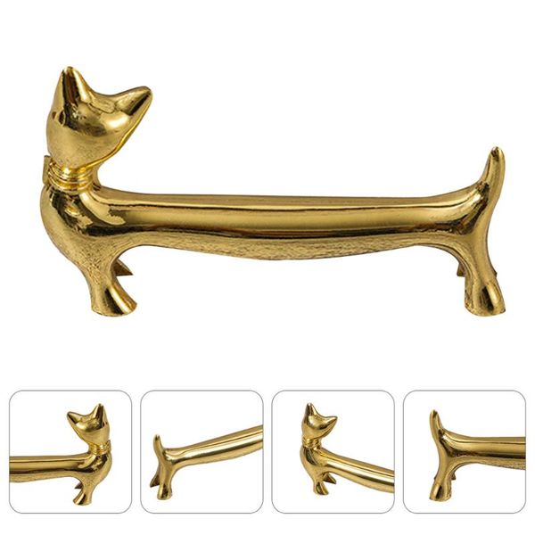 chopsticks cat shaped spoon rack el stand metal gold pillow