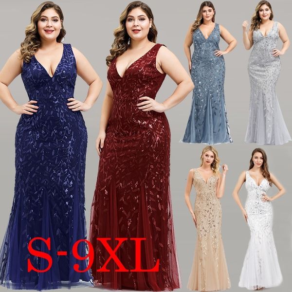 Elegant Plus Size Prom Dresses Long Ever Pretty Robe De Soiree Mermaid V Neck Sequined Wedding Party Gowns Vestidos De Fiesta, 7707-white
Elegant Plus Size Prom Dresses Long Ever Pretty Robe De Soiree Mermaid V Neck Sequined Wedding Party Gowns Vestidos De Fiesta, 7707-white