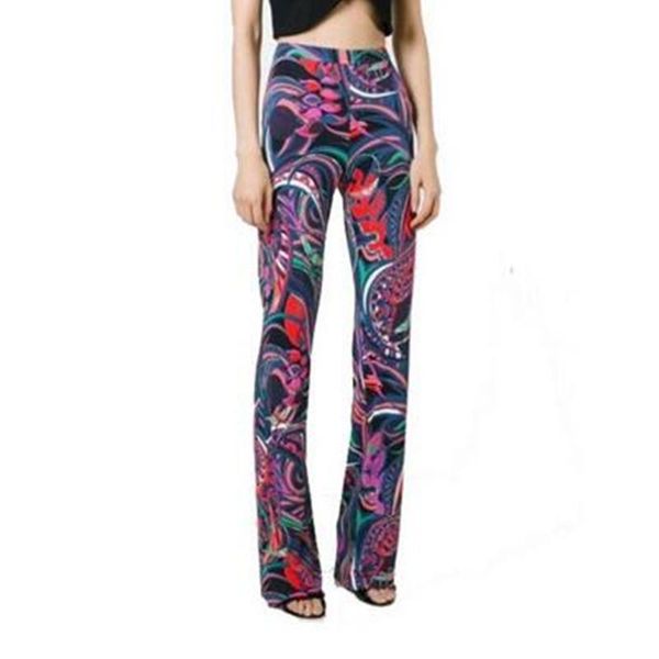 women's pants & capris epucci runway fashion geometric print jersey silk long flare luxury brands trousers, Black;white
women's pants & capris epucci runway fashion geometric print jersey silk long flare luxury brands trousers, Black;white