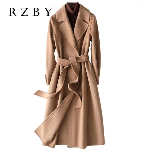 women's wool & blends 100% long jaqueta feminina solid coat with belt casaco feminino turn down collar elegant simple sobretudo rzby507, Black
women's wool & blends 100% long jaqueta feminina solid coat with belt casaco feminino turn down collar elegant simple sobretudo rzby507, Black
