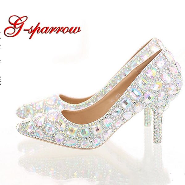 crystal wedding high heel shoes glitter ab color performance party pointed toe prom pumps bling women dress, Black
crystal wedding high heel shoes glitter ab color performance party pointed toe prom pumps bling women dress, Black