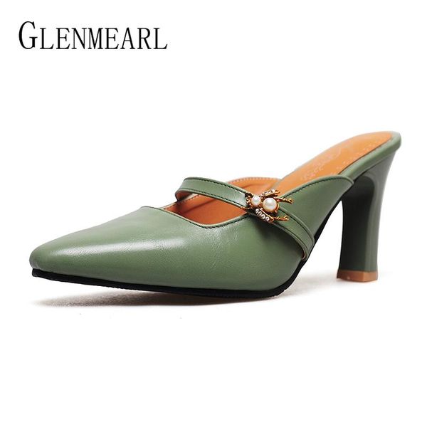 slippers women high heels summer shoes female brand pearl mules sandals woman pointed toe outdoor slides thick heel ladies shoe, Black
slippers women high heels summer shoes female brand pearl mules sandals woman pointed toe outdoor slides thick heel ladies shoe, Black