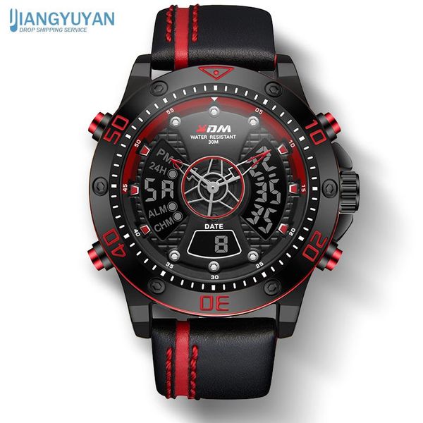 wristwatches drop mens watches dual display genuine leather sport wrist watch for men waterproof date clock relogio masculino, Slivery;brown
wristwatches drop mens watches dual display genuine leather sport wrist watch for men waterproof date clock relogio masculino, Slivery;brown