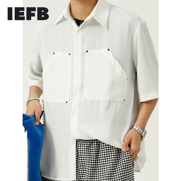 iefb men's clothing summer korean trend simple design shirt men's fashion personality solid color shirts 9y7619 210524, White;black
iefb men's clothing summer korean trend simple design shirt men's fashion personality solid color shirts 9y7619 210524, White;black
