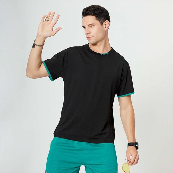 men's t-shirts summer men short sleeves ice silk casual round collar leisure streetwear clothing, White;black
men's t-shirts summer men short sleeves ice silk casual round collar leisure streetwear clothing, White;black