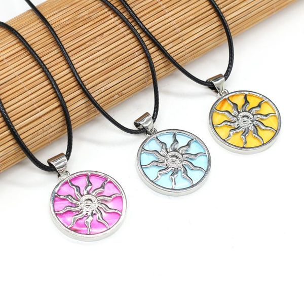pendant necklaces natural shell necklace round colorful dyed abalone alloy charms long wax thread for jewelry making, Silver
pendant necklaces natural shell necklace round colorful dyed abalone alloy charms long wax thread for jewelry making, Silver