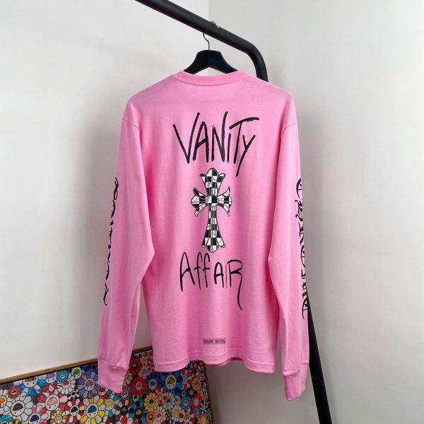 crosin ch chrome-hearts pink graffiti long sleeve t-shirt fashion brand cross loose couple men's and women's pullover crew neck ca, Black
crosin ch chrome-hearts pink graffiti long sleeve t-shirt fashion brand cross loose couple men's and women's pullover crew neck ca, Black
