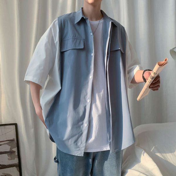 men's casual shirts shirt design sense short sleeve men's korean version trend versatile loose casual frock fashion brand bfvd ec1, White;black
men's casual shirts shirt design sense short sleeve men's korean version trend versatile loose casual frock fashion brand bfvd ec1, White;black
