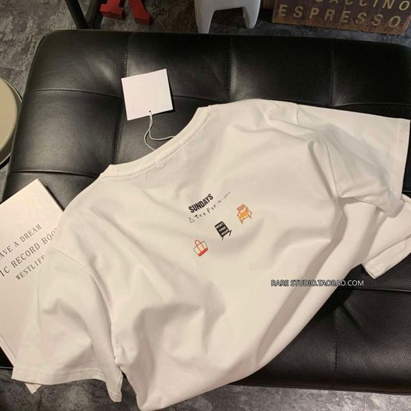 women's t-shirt spring white simple style art neutral back small print loose casual cotton short sleeve ofwj
women's t-shirt spring white simple style art neutral back small print loose casual cotton short sleeve ofwj