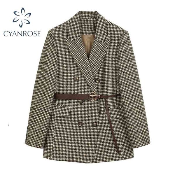 elegant autumn winter plaid women blazer fashion long sleeve with belt tweed coat short office ladies pocket suit blazers 210515, White;black
elegant autumn winter plaid women blazer fashion long sleeve with belt tweed coat short office ladies pocket suit blazers 210515, White;black
