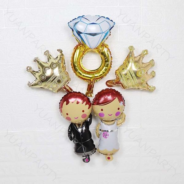 party decoration 10/20pcs mini bride and groom diamond ring wedding aluminum balloon room wholesale
party decoration 10/20pcs mini bride and groom diamond ring wedding aluminum balloon room wholesale