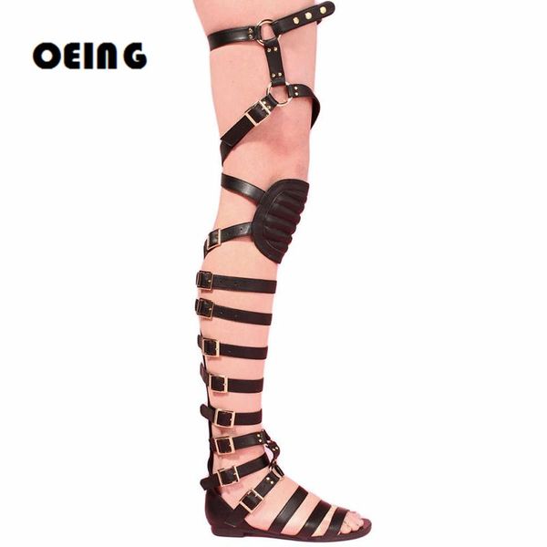 boots woman gladiator roman sandals black gold leather buckle straps over the knee casual beach outdoor shoes botas de mujer
boots woman gladiator roman sandals black gold leather buckle straps over the knee casual beach outdoor shoes botas de mujer