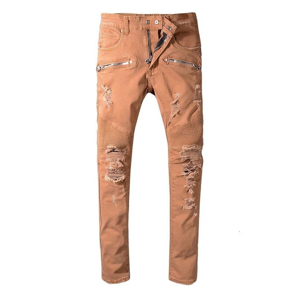 2019 new mens jeans distressed ripped biker jeans slim fit motorcycle biker denim for men hip hop stylist jeans, Blue
2019 new mens jeans distressed ripped biker jeans slim fit motorcycle biker denim for men hip hop stylist jeans, Blue