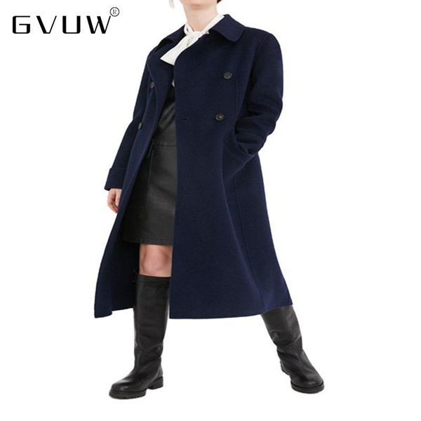 women's wool & blends gvuw autumn winter style double breasted loose super long solid color coat veste longue femme vintage kb5675, Black
women's wool & blends gvuw autumn winter style double breasted loose super long solid color coat veste longue femme vintage kb5675, Black