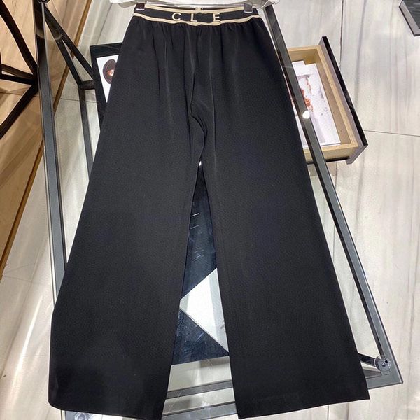 luxury design summer triumphal arch ce letter elastic middle waist acetate women ol commuter loose wide leg pants, White;black
luxury design summer triumphal arch ce letter elastic middle waist acetate women ol commuter loose wide leg pants, White;black
