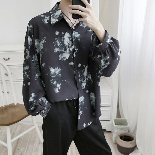 men's casual shirts spring autumn printed fashion large size thin youth long-sleeved single-breasted lapel urban loose, White;black
men's casual shirts spring autumn printed fashion large size thin youth long-sleeved single-breasted lapel urban loose, White;black