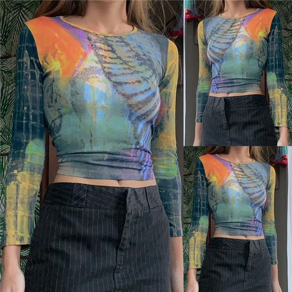 women's t-shirt fairy grunge aesthetics art print long sleeve t-shirts y2k streetwear round-neck vintage crop fashion, White
women's t-shirt fairy grunge aesthetics art print long sleeve t-shirts y2k streetwear round-neck vintage crop fashion, White