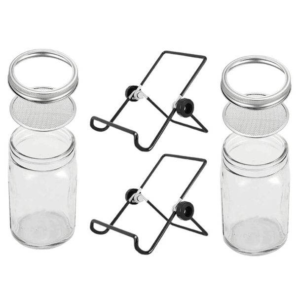 planters & pots 1 set stainless steel lids mason sprouting jars with storage racks (transparent)
planters & pots 1 set stainless steel lids mason sprouting jars with storage racks (transparent)