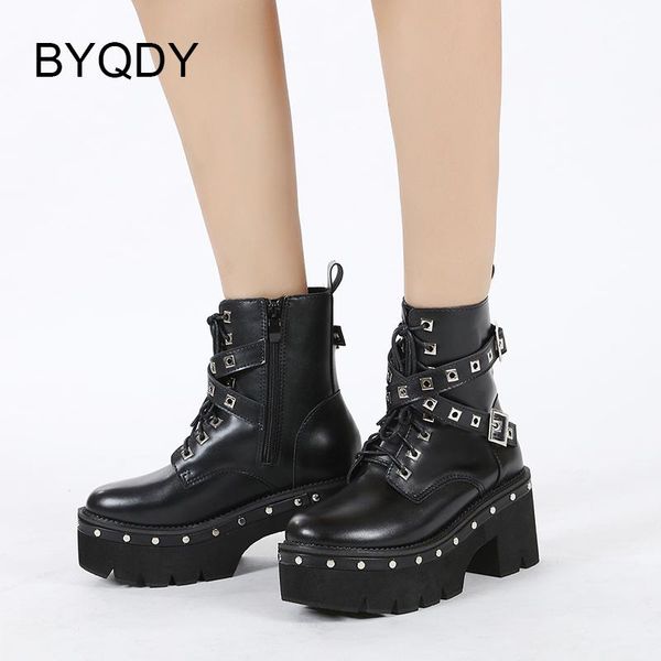boots byqdy spring autumn arrivals punk style rivets buckles women ankle round toe platform eva high heel female short, Black
boots byqdy spring autumn arrivals punk style rivets buckles women ankle round toe platform eva high heel female short, Black