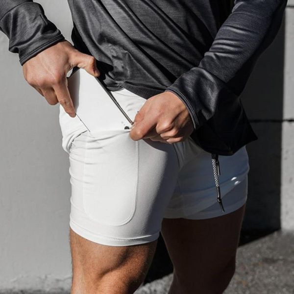 men's shorts 2021 gym 2 in 1 quick-drying training exercise jogging with built-in pocket lining, White;black
men's shorts 2021 gym 2 in 1 quick-drying training exercise jogging with built-in pocket lining, White;black