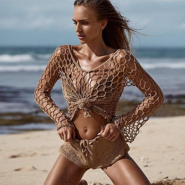 women's swimwear mesh bikini cover up ladies lace crochet explosion style fishnet blouse hollow beach shirt sunscreen suit, White;black
women's swimwear mesh bikini cover up ladies lace crochet explosion style fishnet blouse hollow beach shirt sunscreen suit, White;black
