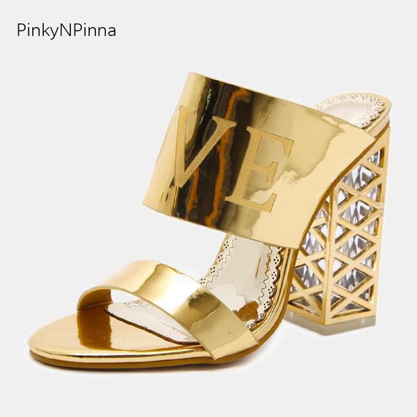 slippers luxury fashion ladies super high heels crystal love pattern golden patent leather mules slides women summer holiday party shoes, Black
slippers luxury fashion ladies super high heels crystal love pattern golden patent leather mules slides women summer holiday party shoes, Black