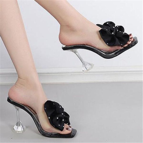 slippers 2021 summer shoes women bow clear heels female fashion square toe sandals crystal cup transparent mules 34-46, Black
slippers 2021 summer shoes women bow clear heels female fashion square toe sandals crystal cup transparent mules 34-46, Black