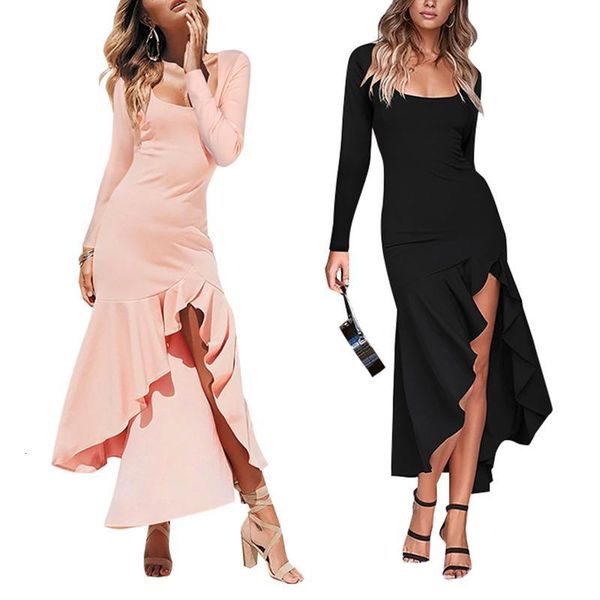 casual dresses women designers fall fish-tail midi long sleeve square neck girl fashion solid color tummy control patchwork pleat, Black;gray
casual dresses women designers fall fish-tail midi long sleeve square neck girl fashion solid color tummy control patchwork pleat, Black;gray