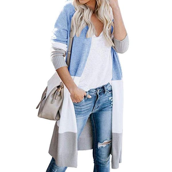 women's t-shirt winter women color block long sleeve cardigan open front tunic knitted sweater, White
women's t-shirt winter women color block long sleeve cardigan open front tunic knitted sweater, White
