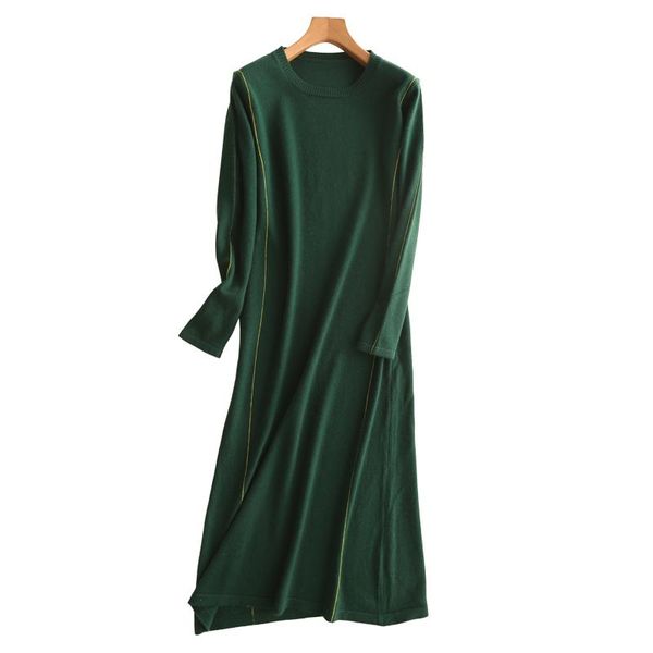 casual dresses 2021 winter s women's knitted pure cashmere dress circular collar long style solid color keep warm pullover, Black;gray
casual dresses 2021 winter s women's knitted pure cashmere dress circular collar long style solid color keep warm pullover, Black;gray