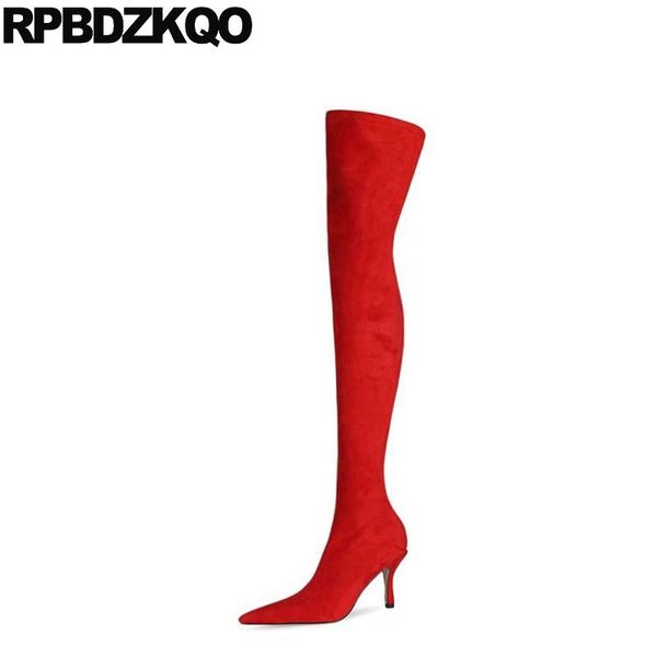 boots dance big size 12 44 high heel red tall over the knee shoes crotch long pointed toe suede slim thigh women stiletto, Black
boots dance big size 12 44 high heel red tall over the knee shoes crotch long pointed toe suede slim thigh women stiletto, Black