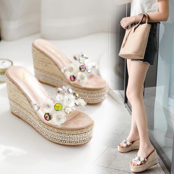 on wedge beach shoes glitter slides slippers women summer platform heeled mules pantofle sabot jelly heels 2021 transparent, Black
on wedge beach shoes glitter slides slippers women summer platform heeled mules pantofle sabot jelly heels 2021 transparent, Black