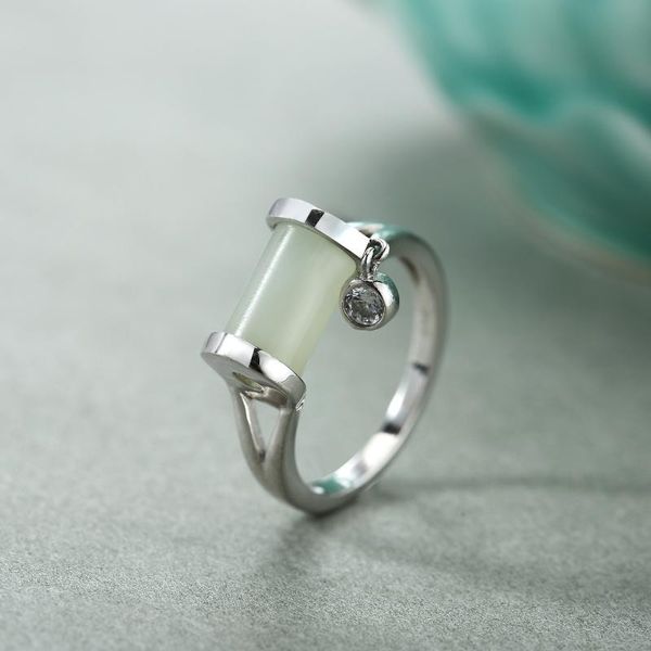 cluster rings natural 925 sterling silver inlaid hetian white jade simple zircon jewelry for women luxury, Golden;silver
cluster rings natural 925 sterling silver inlaid hetian white jade simple zircon jewelry for women luxury, Golden;silver
