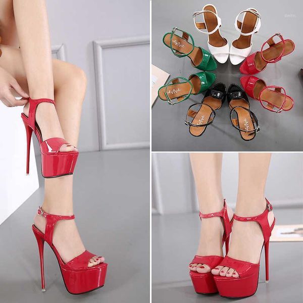 dress shoes patent leather high-heeled belt buckle slim heel toe waterproof platform women's nightclub sandals, Black
dress shoes patent leather high-heeled belt buckle slim heel toe waterproof platform women's nightclub sandals, Black