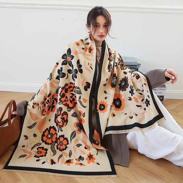 scarves 2021 fashion winter scarf elegant floral cashmere pashmina shawls and wraps thick warm blanket retro female, Blue;gray
scarves 2021 fashion winter scarf elegant floral cashmere pashmina shawls and wraps thick warm blanket retro female, Blue;gray