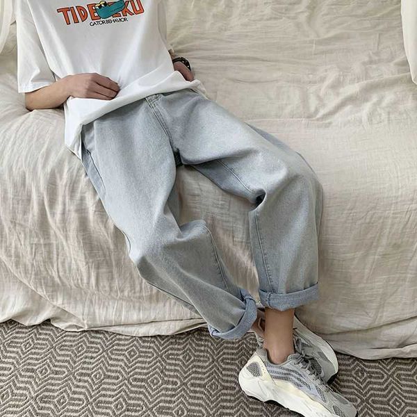 ss casual jeans men's loose straight wide-leg cropped trousers hip hop korean trend all-match preppy pants streetwear 210526, Blue
ss casual jeans men's loose straight wide-leg cropped trousers hip hop korean trend all-match preppy pants streetwear 210526, Blue
