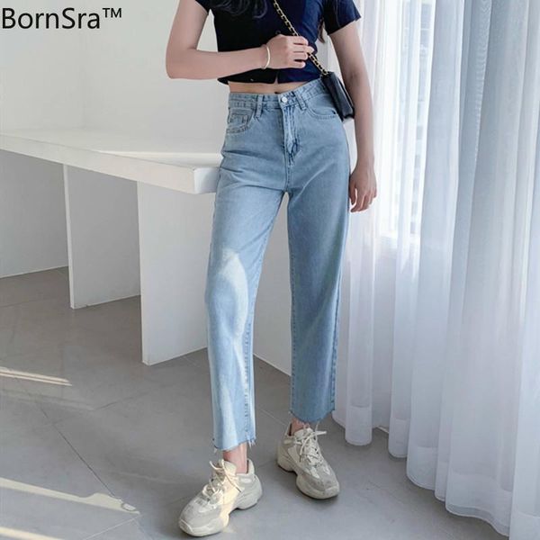 women's jeans bornsra 2021 women casual straight high waist trousers pants for ladies grils ankle length, Blue
women's jeans bornsra 2021 women casual straight high waist trousers pants for ladies grils ankle length, Blue