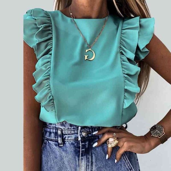 women's knits & tees women summer ruffle sleeve solid blouses fashion casual loose white black blouse femme office oversized
women's knits & tees women summer ruffle sleeve solid blouses fashion casual loose white black blouse femme office oversized