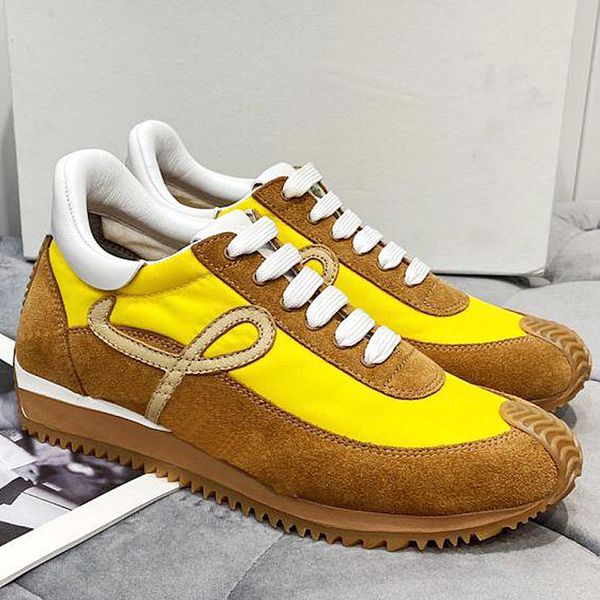 22 new italian luxury designer men and womens loews casual shoes flow runner leather shoes lace up fashion soft sneakers in original box, Black
22 new italian luxury designer men and womens loews casual shoes flow runner leather shoes lace up fashion soft sneakers in original box, Black