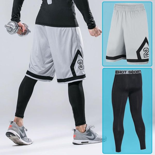 men's shorts men 2 pieces basketball with zipper pockets sport gym workout tights for male soccer exercise running fitness set, White;black
men's shorts men 2 pieces basketball with zipper pockets sport gym workout tights for male soccer exercise running fitness set, White;black