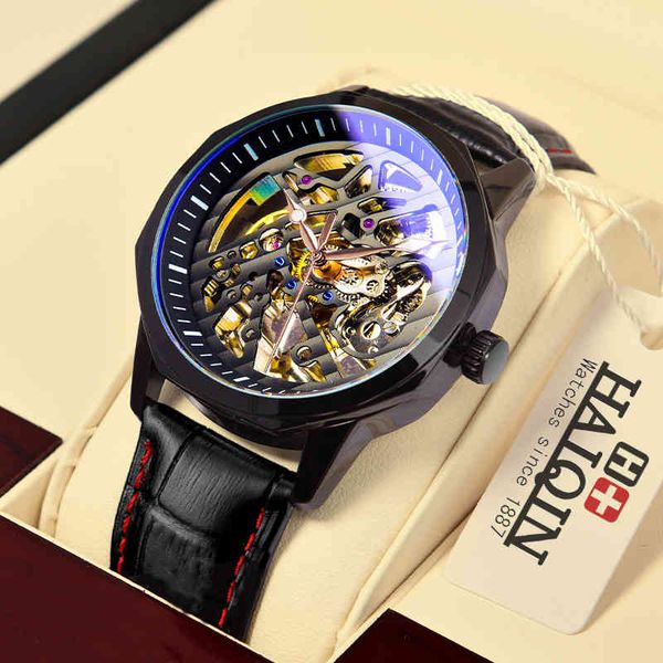 2021 haiqin men design automatic mechanical watches gold gear skeleton rvs polshorlogie transparent relogio masculino, Slivery;brown
2021 haiqin men design automatic mechanical watches gold gear skeleton rvs polshorlogie transparent relogio masculino, Slivery;brown