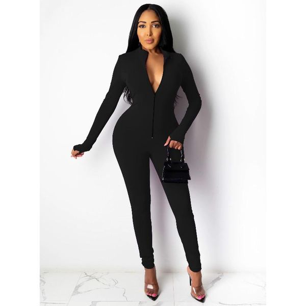 women's jumpsuits & rompers 2021 women one piece jumpsuit zipper front long sleeve fitness playsuits fashion streetwear deep v bodycon, Black;white
women's jumpsuits & rompers 2021 women one piece jumpsuit zipper front long sleeve fitness playsuits fashion streetwear deep v bodycon, Black;white