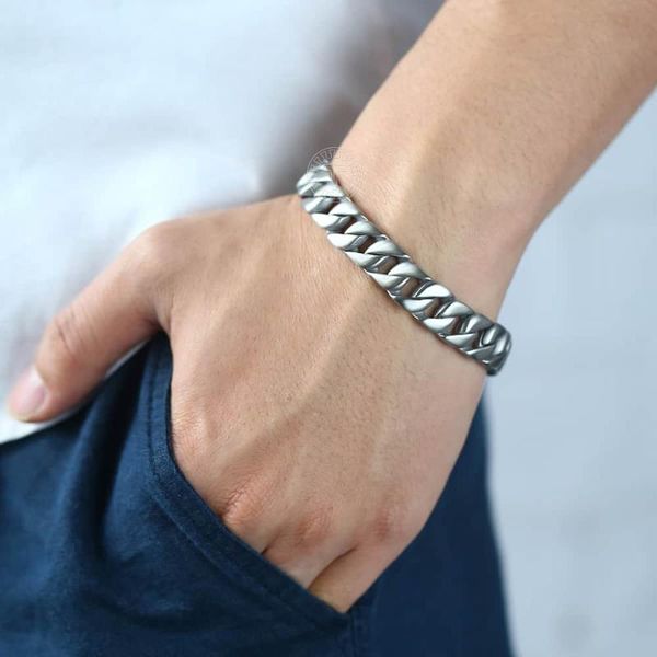 link, chain mens 316l stainless steel bracelet 11mm silver color round curb cuban link wholesale jewelry gifts fashion lhb162, Black
link, chain mens 316l stainless steel bracelet 11mm silver color round curb cuban link wholesale jewelry gifts fashion lhb162, Black