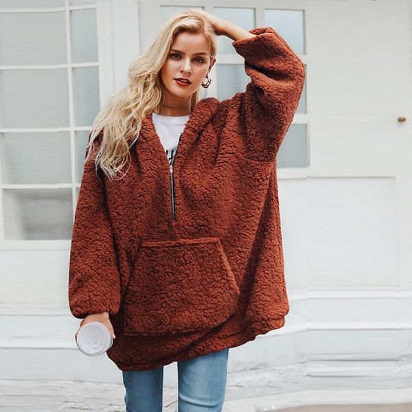 women's hoodies & sweatshirts autumn winter women plus size fashion casual loose solid plush hooded for outerwear, Black
women's hoodies & sweatshirts autumn winter women plus size fashion casual loose solid plush hooded for outerwear, Black