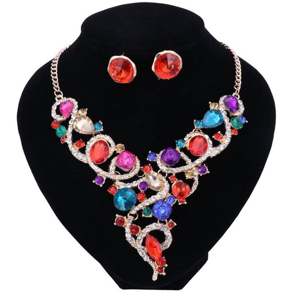 earrings & necklace trendy jewelery set african beads crystal bridal sets for brides party wedding holiday accessories, Silver
earrings & necklace trendy jewelery set african beads crystal bridal sets for brides party wedding holiday accessories, Silver