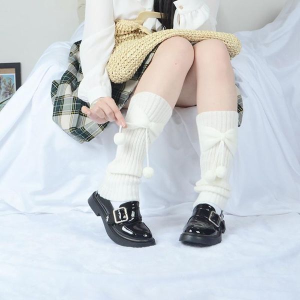 socks & hosiery lolita boots cover solid color autumn winter women's bows with ball foot knitted wool middle tube, Black;white
socks & hosiery lolita boots cover solid color autumn winter women's bows with ball foot knitted wool middle tube, Black;white