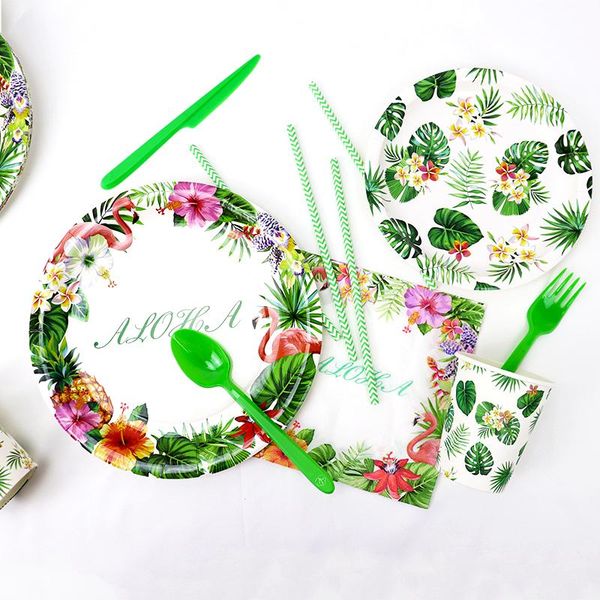 disposable dinnerware 44pcs/set hawaii theme party paper plates cups birthday wedding tropical flamingo tableware decor supplies
disposable dinnerware 44pcs/set hawaii theme party paper plates cups birthday wedding tropical flamingo tableware decor supplies