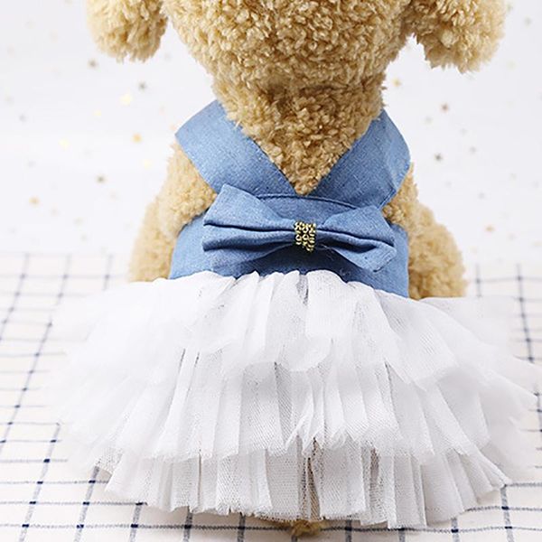 sling white/pink yarn denim pet summer dress skirt teddy bomei bichon small dog princess for wedding party clothes apparel
sling white/pink yarn denim pet summer dress skirt teddy bomei bichon small dog princess for wedding party clothes apparel
